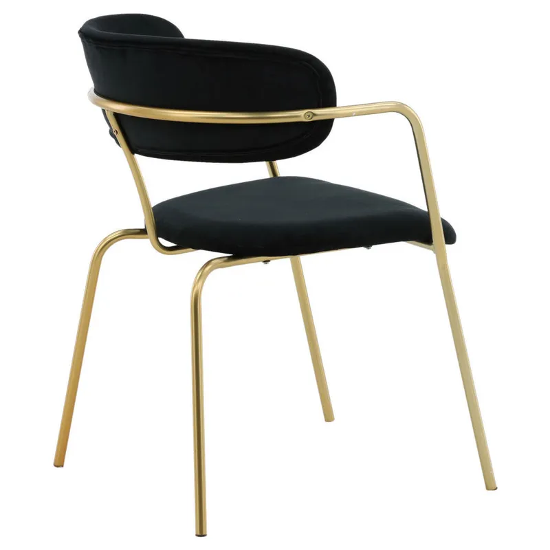 Bild 4 för Venture Design, Arrow Matstol svart/mässing 2-pack