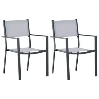 Produktfoto för Venture Design, Copacabana Matstol Svart/Grå 2-pack