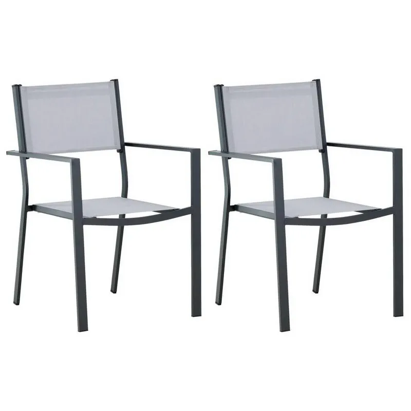 Bild 1 för Venture Design, Copacabana Matstol Svart/Grå 2-pack