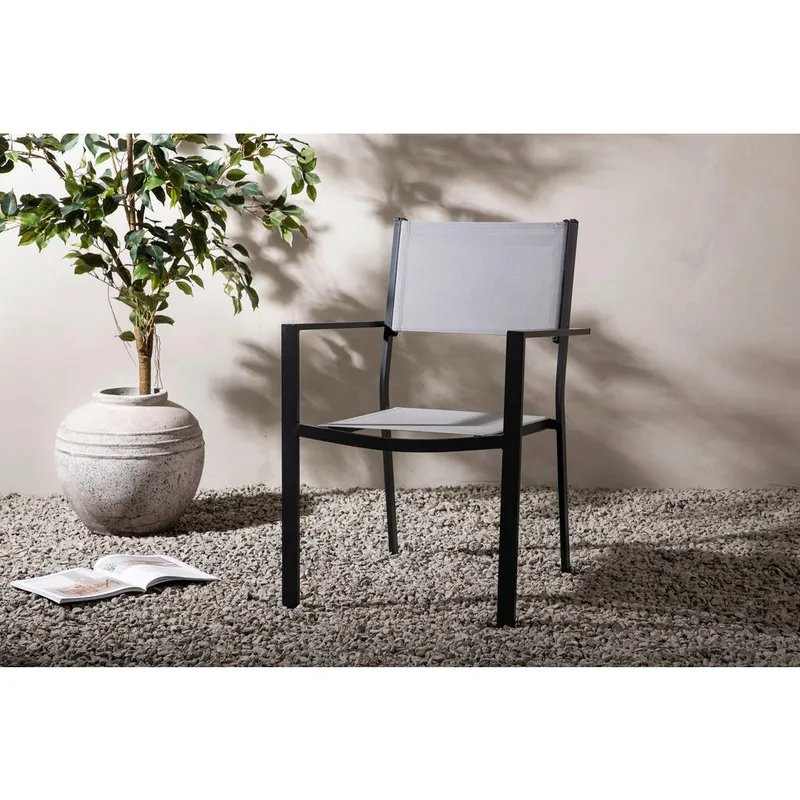 Bild 3 för Venture Design, Copacabana Matstol Svart/Grå 2-pack