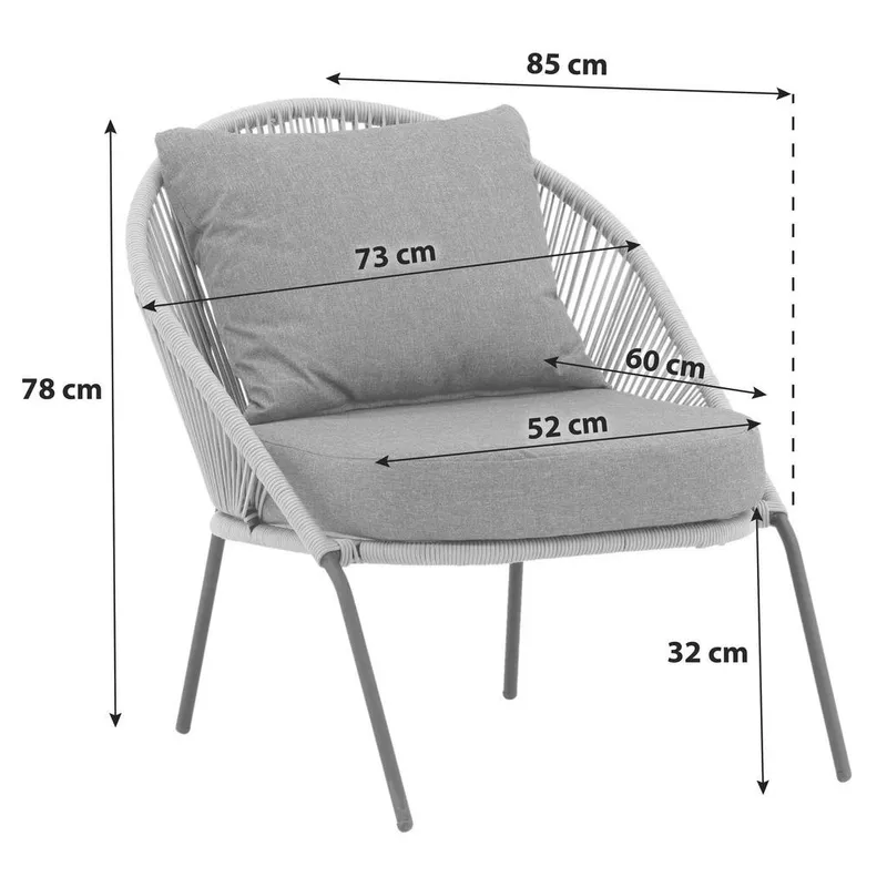 Bild 4 för Venture Design, Lindos Fåtölj grå