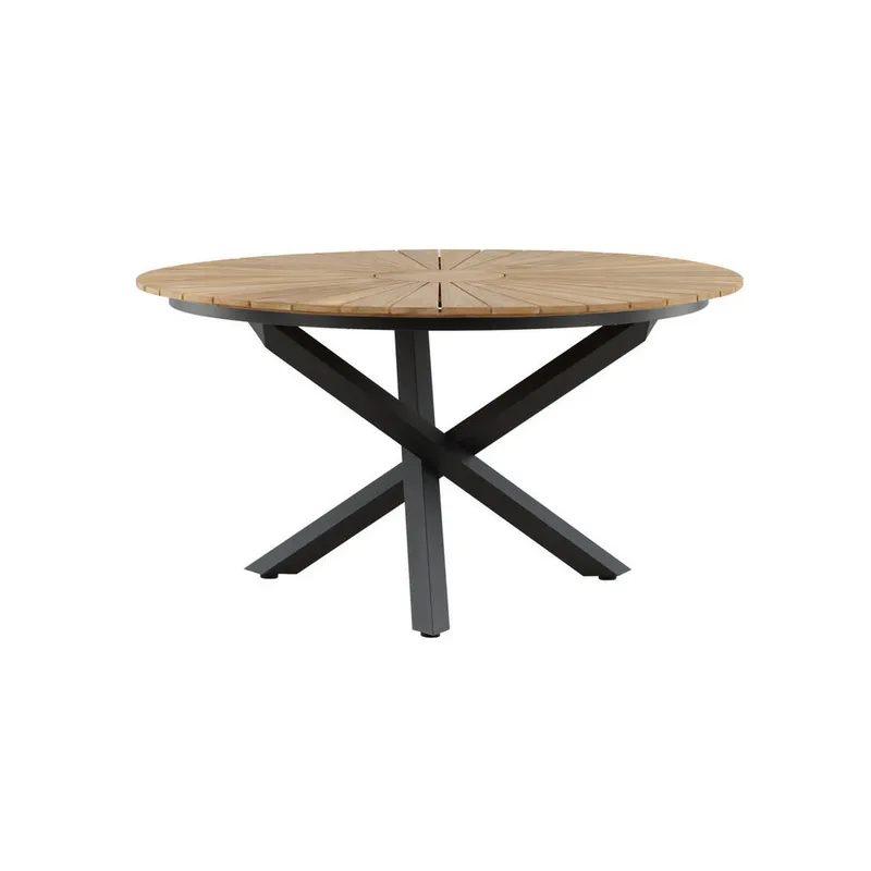 Bild 1 för Venture Design, Mexico Matbord Ø140 cm Svart/Teak