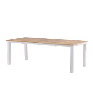 Produktfoto för Venture Design, Panama Matbord 224-324x100 cm Vit/Teak