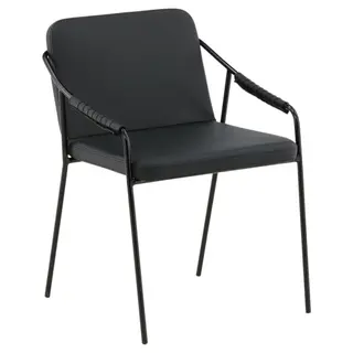 Produktfoto för Venture Design, Tvist Matstol Svart PU 2-pack