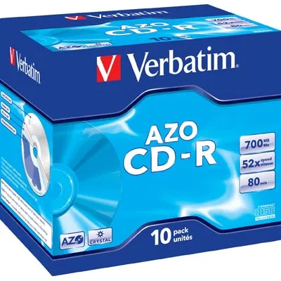 Alternativ bild 0 för Verbatim AZO Crystal - 10 x CD-R - 700 MB 52x - cd-böcker