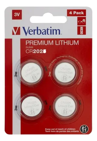 Produktfoto för Verbatim - Batteri 4 x CR2025 - Li
