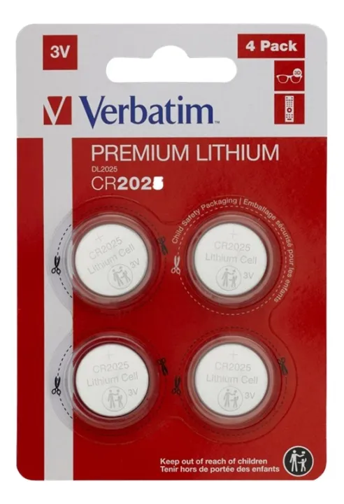 Alternativ bild 0 för Verbatim - Batteri 4 x CR2025 - Li