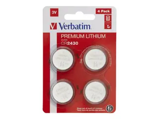 Produktfoto för Verbatim - Batteri 4 x CR2430 - Li