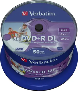 Produktfoto för Verbatim Dvd+r Dl X 50 8.5gb