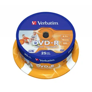 Produktfoto för Verbatim Dvd-r X 25 4.7gb
