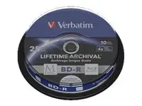 Produktfoto för Verbatim M-Disc - 10 x BD-R - 25 GB 4x - yta utskrivbar med bläckstråleskrivare - spindel