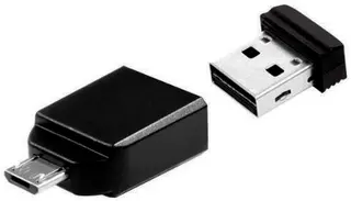 Produktfoto för Verbatim Store N Stay Nano USB 16 GB OTG, Micro USB adapter