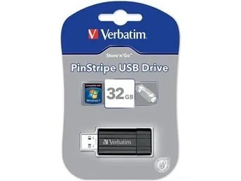 Alternativ bild 0 för Verbatim USB 2,0 DRIVE PIN STRIPE 32GB - 32GB - USB-minne