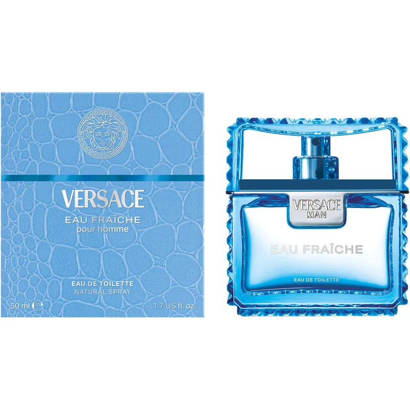 Bild 2 för Versace Man Eau Fraiche Edt Spray - Mand - 50 ml (Eau Fraiche has a Mediterranean quality with some woody notes. Top notes include lemon, bergamot, rosewood, and rose.)