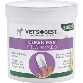 Produktfoto för Vet’s Best Clean Ear Finger Pads 50-pack