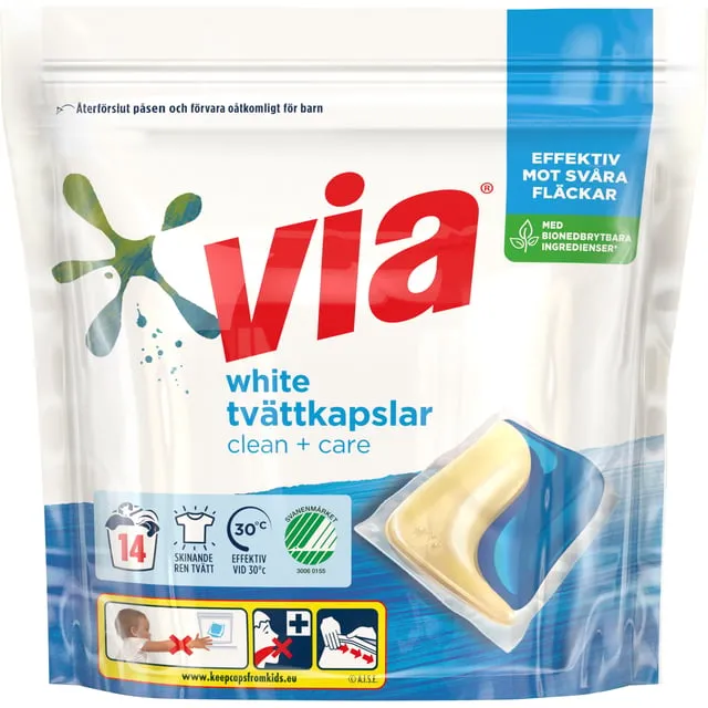 Alternativ bild 0 för Via Duo kapslar White 14-pack