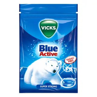 Produktfoto för Vicks Blue Active Sockerfri 72g