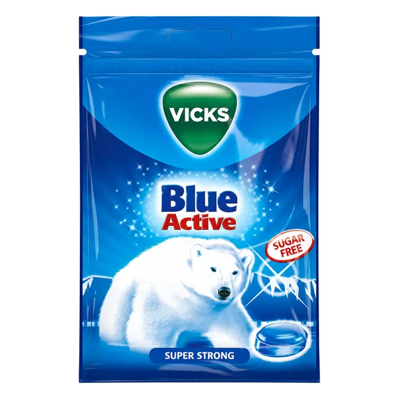 Bild 1 för Vicks Blue Active Sockerfri 72g
