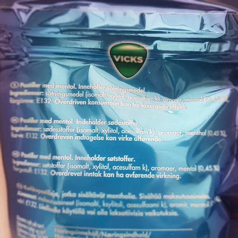Bild 2 för Vicks Blue Active Sockerfri 72g