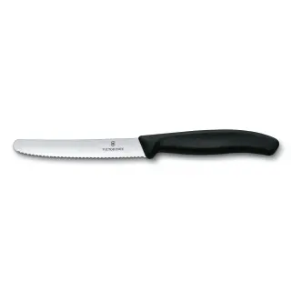Produktfoto för Victorinox Tomat- och Korvkniv 11 cm Tandad Svart