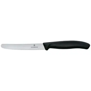 Produktfoto för Victorinox Tomat- och Korvkniv 11 cm Tandad Svart