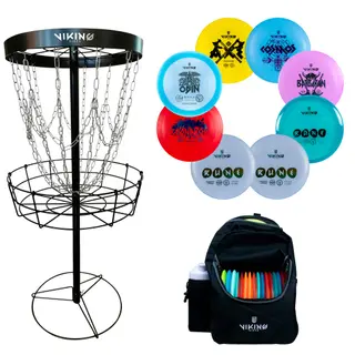Produktfoto för Viking Discs Challenger frisbeegolfkorg-set