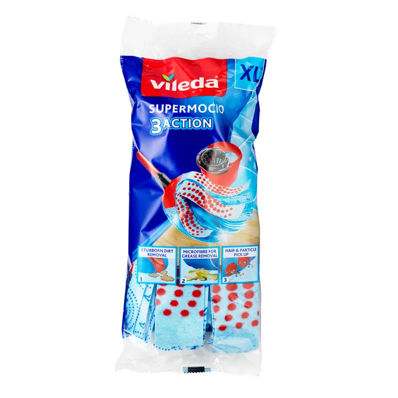Bild 1 för Vileda 150730, Våtdukar för golvmoppar, Multifärg, Cellulosa, Polyamid, Polyester, 1 styck, 110 mm, 80 mm