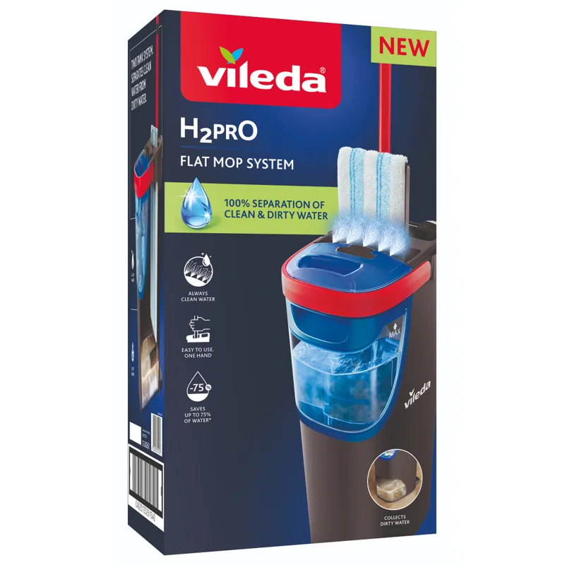 Bild 1 för Vileda 175775 H2PRO Flat Mop Golvrengöring 1 st
