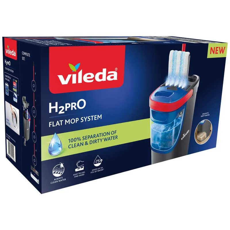Bild 3 för Vileda 175775 H2PRO Flat Mop Golvrengöring 1 st