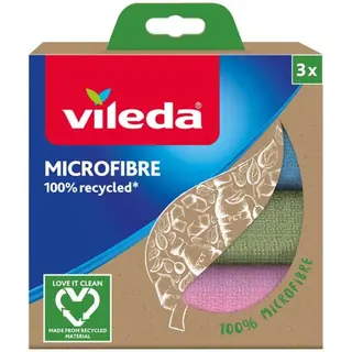 Produktfoto för Vileda Microfibre 100% Recycled Cloth 3-pack