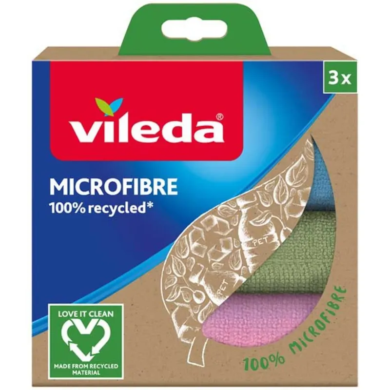 Bild 2 för Vileda Microfibre 100% Recycled Cloth 3-pack
