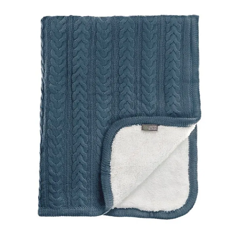 Alternativ bild 0 för Vinter&Bloom filt Cuddly, storm blue