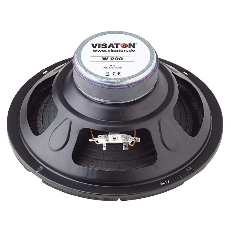 Bild 2 för Visaton VS-W200/8, Ledningsført, 50 W, 8 ohm (O), Sort