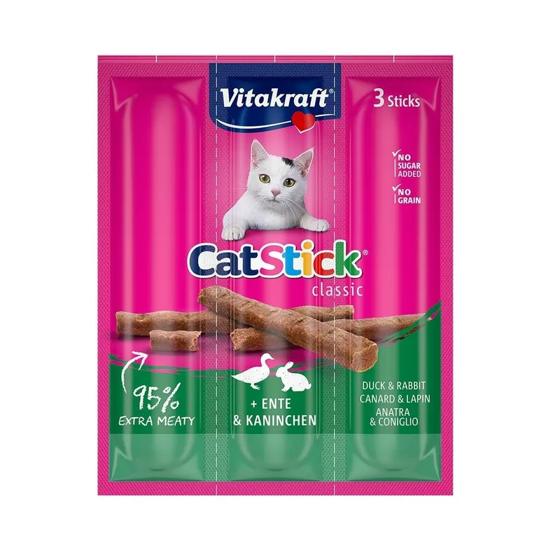 Alternativ bild 0 för Vitakraft Cat Stick® med anka och kanin