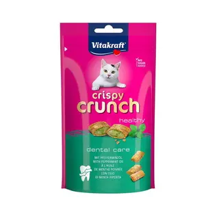 Produktfoto för Vitakraft Crispy Crunch, Snacks, Katt, Vuxen, Pepparmynta, 60 g, Sockerfri