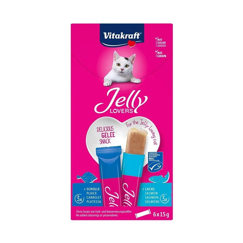 Alternativ bild 0 för Vitakraft Jelly Lovers Salmon /Plaice 90 g