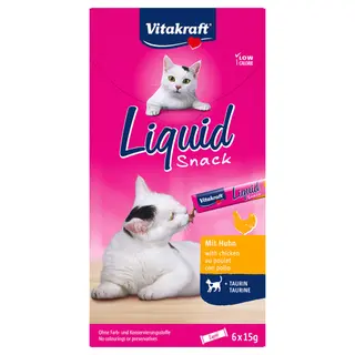 Produktfoto för Vitakraft Liquid Snack, Vuxen, Kyckling, Fläsk, 90 g