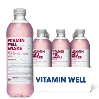 Produktfoto för Vitamin Well Awake Hallon - 12 st x 50cl