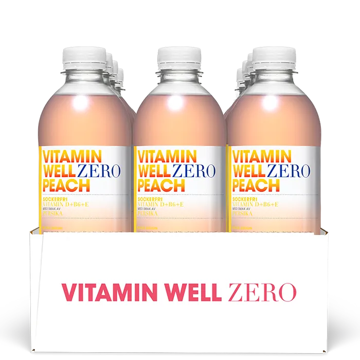 Alternativ bild 0 för Vitamin Well Zero Peach 50cl x12st