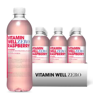 Produktfoto för Vitamin Well Zero Raspberry 50cl x 12st