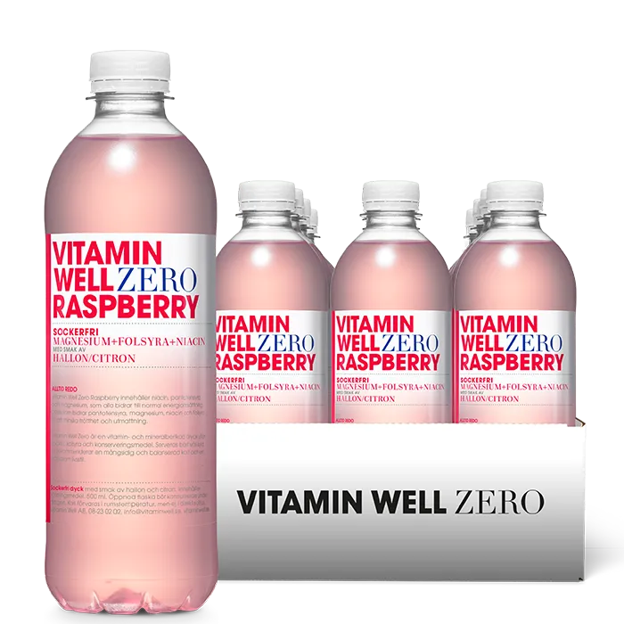 Alternativ bild 0 för Vitamin Well Zero Raspberry 50cl x 12st