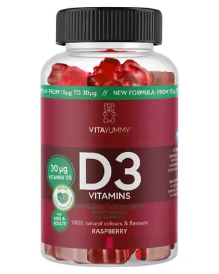 Produktfoto för VitaYummy D3 Vitamins (U)   60 stk.