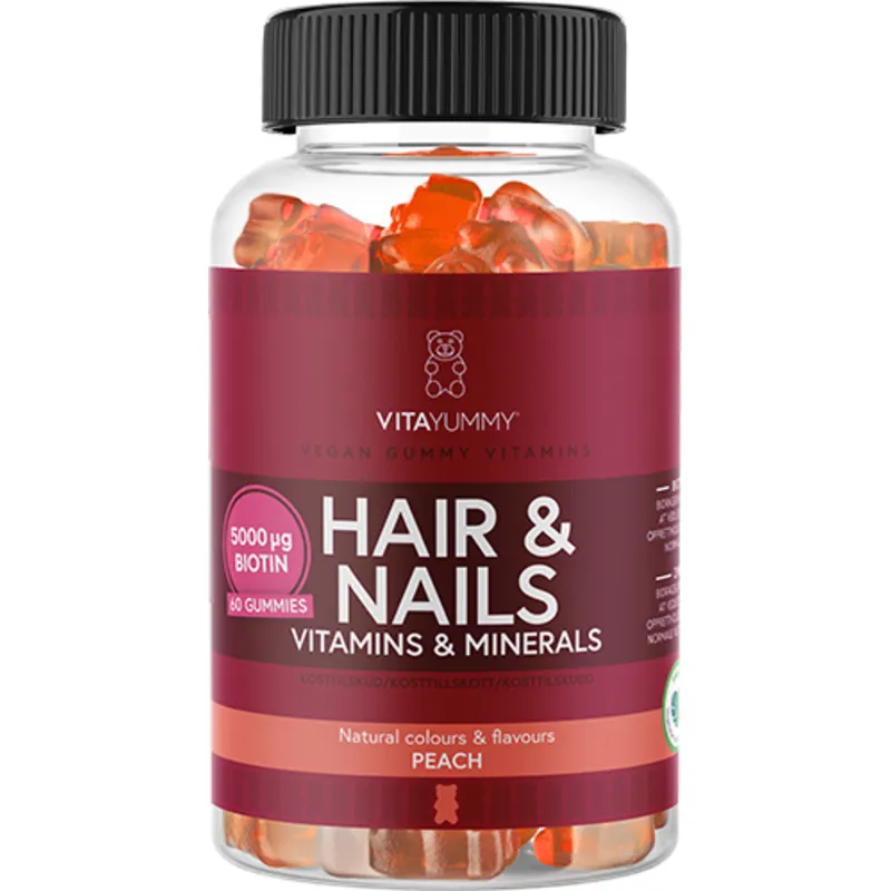 Bild 1 för VitaYummy Hair & Nails Peach   60 stk.