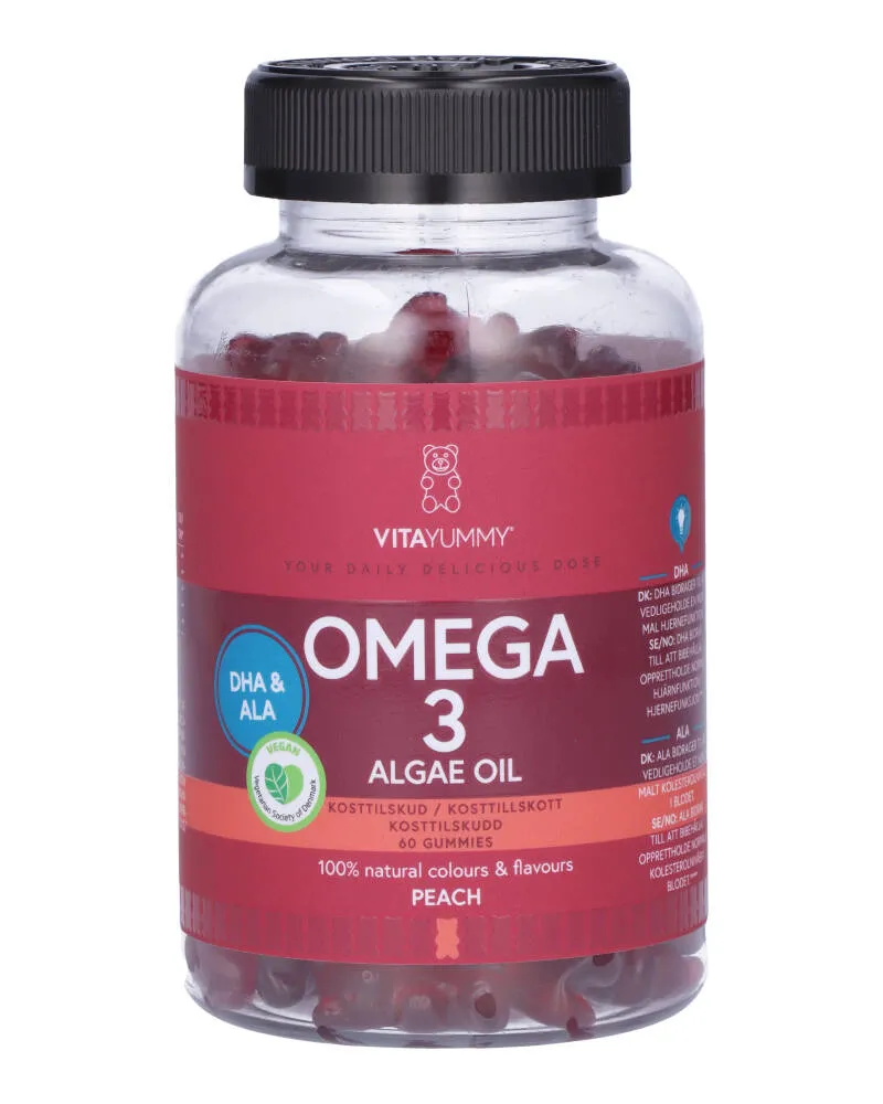 Bild 1 för VitaYummy Omega-3 Peach 60 gummies