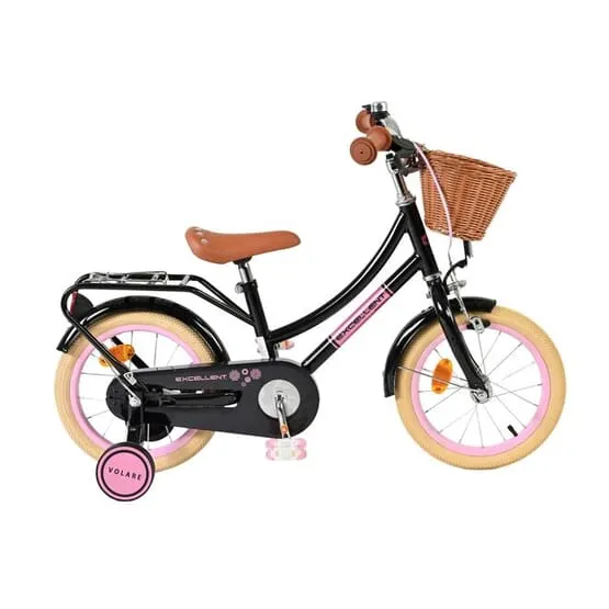 Alternativ bild 0 för Volare - Barncykel - Excellent 14 Tum Svart - Fotbroms Med Cykelkorg