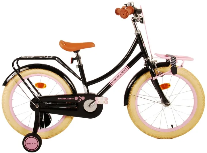 Alternativ bild 0 för Volare - Barncykel - Excellent 18 Tum Svart - Fotbroms Med Pakethållare Fram