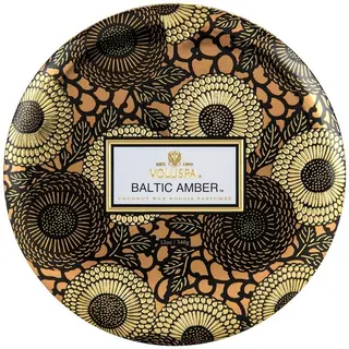 Produktfoto för Voluspa Baltic Amber Japonica 3-Wick in Decorative Tin 40h