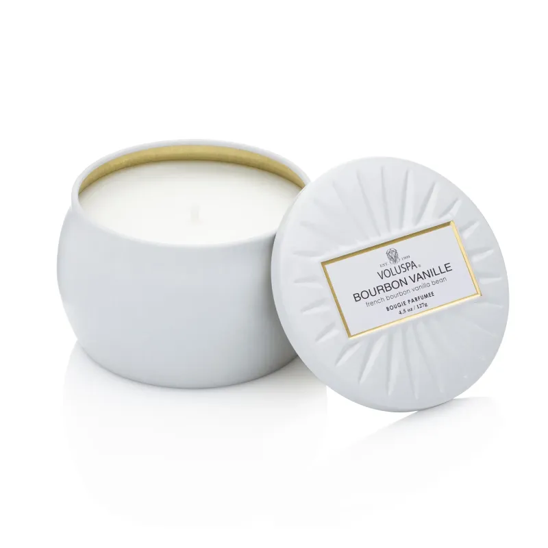 Alternativ bild 0 för Voluspa Bourbon Vanille Decorative Tin Candle 25h 127 g
