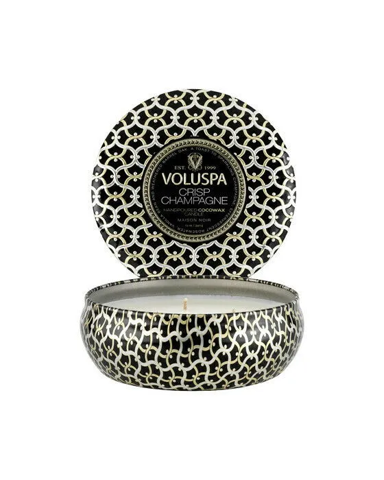 Bild 1 för Voluspa Crisp Champagne 3-Wick Tin Candle 40h