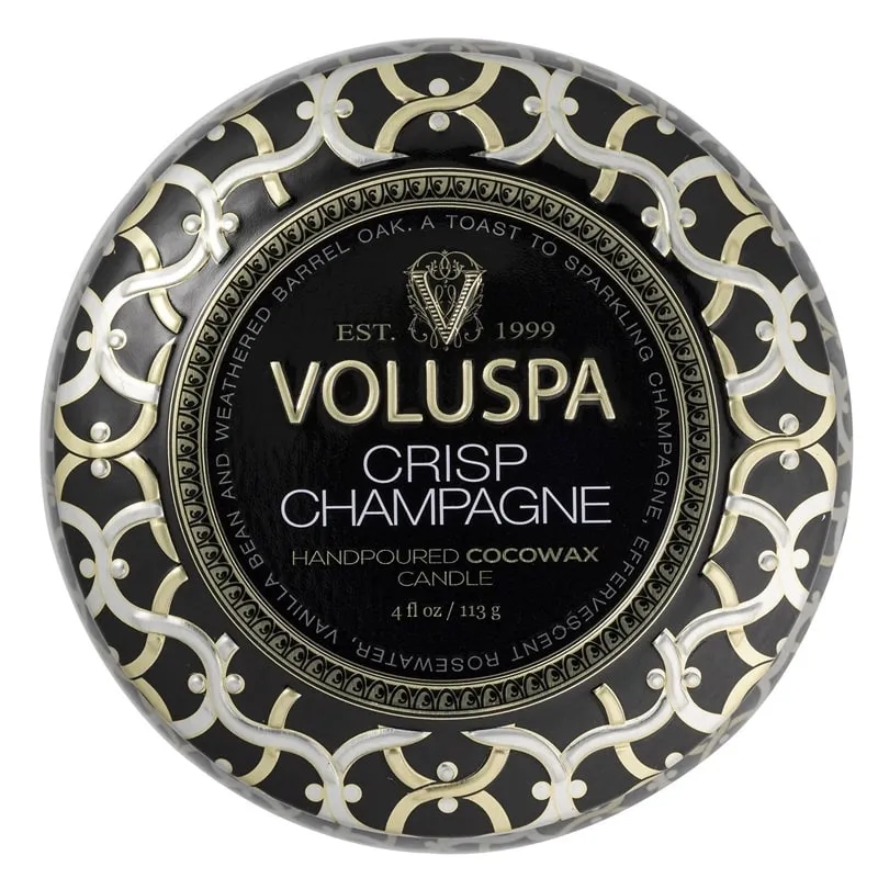 Alternativ bild 0 för Voluspa Crisp Champagne Mini Tin Candle 25h